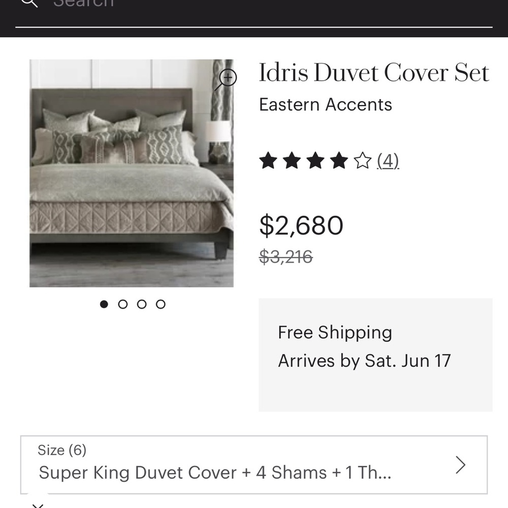 BRAND NEW Eastern Accents Idris King Duvet Set